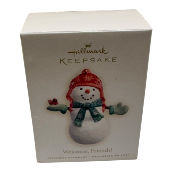 Ornament Vintage HALLMARK KEEPSAKE 2007 Welcome Friends! Christmas Snowman - Picture 5 of 8